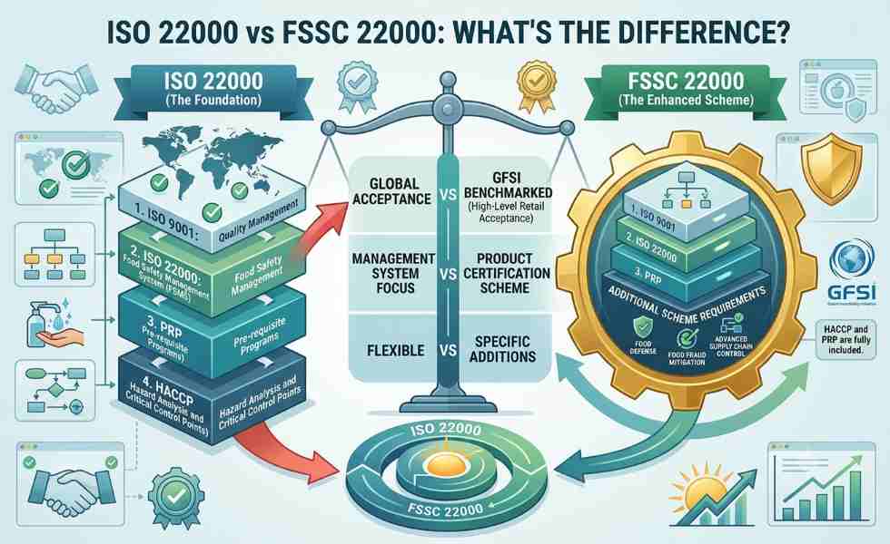 ISO 22000 vs FSSC 22000: What's the Difference?